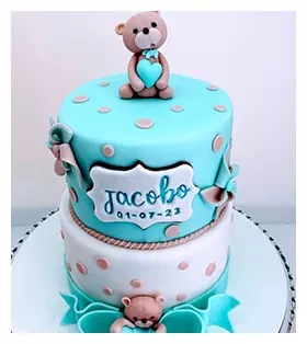 Tartas Personalizadas Fondant Oso en Globo