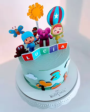 Tarta Pocoyó con Topper Personalizado