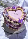 Buttercream Butterfly Heart Cake.