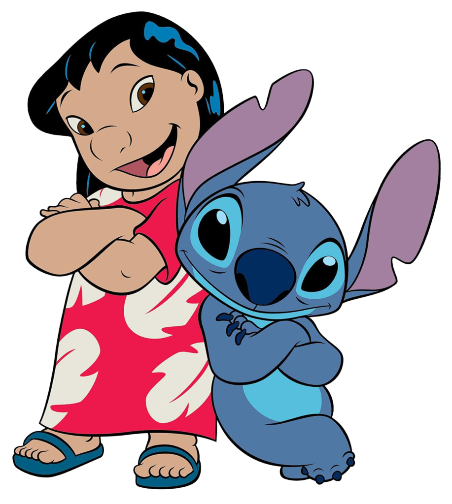 Lilo and Stitch Cake with Buttercream and Sugar Paper Rosettes.