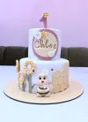Tarta Abejita con Girasoles de Dos Pisos – Decoración Floral en Fondant