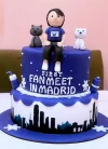 Personalised Fanmeet Cake with Character and Cats - Madrid Edition.
