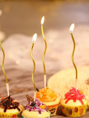 gold candle Birthday candle