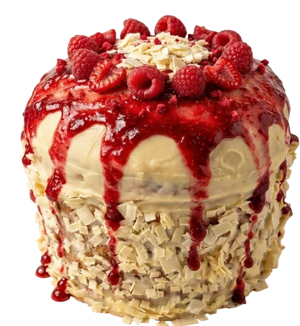 White Ruby Filled Panettone - White chocolate and red fruits.