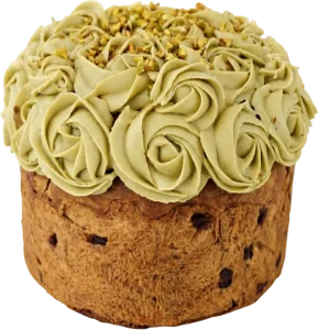 Panettone relleno Pistacho Supremo – Crema y trozos de pistacho