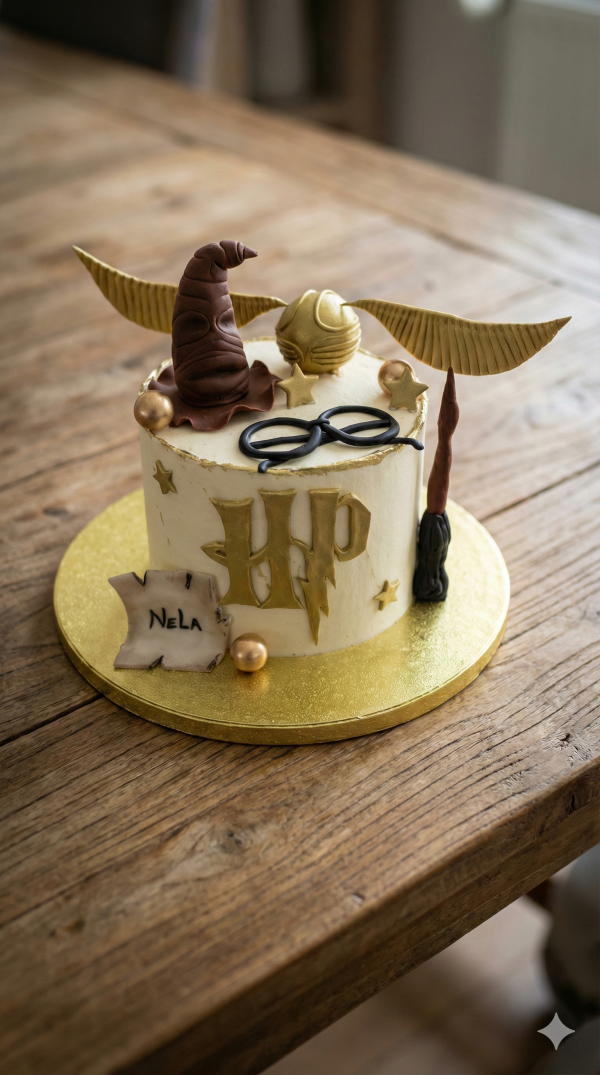 Tarta de Cumpleaños con Decoraciones de Harry Potter – Rosy Cakes